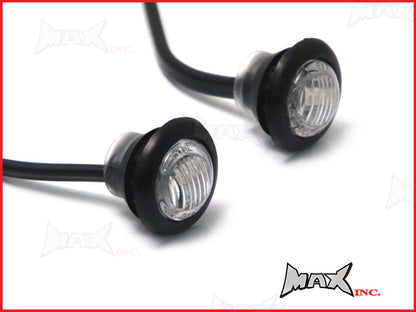 BLUE 12v Round Flush Mount LED Mini Marker Lights
