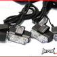 8 Piece Grill Mount LED Emergency Flashing Strobe Light Set - White & Amber