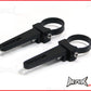 MAX Black Adjustable Aluminium LED Light Bar Brackets - 1.75" (43-45mm) Diameter
