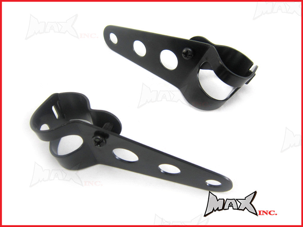 Pair Universal 4x6 Inch Square LED Headlight Mounting Brackets – Black, Y-Mount Style