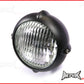 5.5 INCH Matte Black Aluminium Vintage Style Bottom Mount Headlight - 12v / 35w