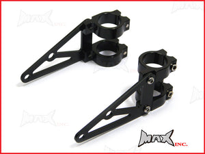 CNC Machined Aluminum Headlight Brackets - 32-59mm Fork Mount | Max Moto Parts