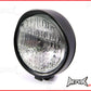 5.9 INCH Matte Black Bottom Mount Metal Headlight - 12v / 55w