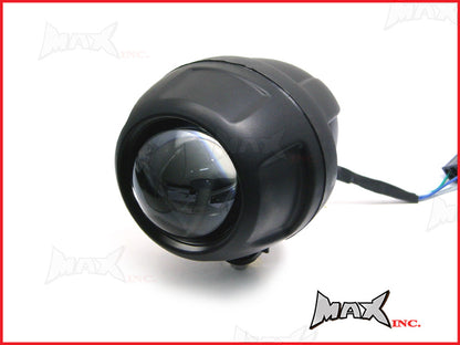 Black Universal Hi / Low Projector Custom Headlight - 55w Halogen Bulb