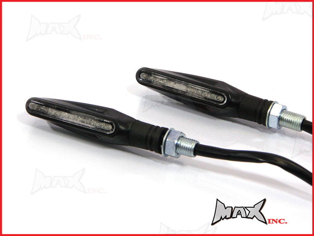 Black Sleek LED Turn Signals / Indicators - Universal Fitment