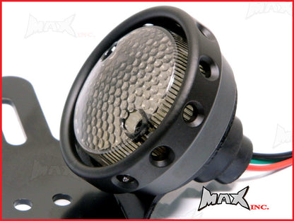 Matte Black Aluminium LED Stop / Tail Light - Smoked Lense