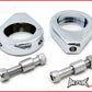Harley Davidson Fork Mount Turn Signal Relocation Chrome Brackets - 39mm