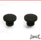 Black CNC Machined Billet Aluminium Threaded Mirror Block Off Plugs - 2 x M10 RH Threads