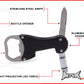 MATTE BLACK - Keyring / Pocket Knife / LED Torch / Bottle Opener