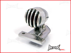 Polished Aluminium Mini Prison Grill LED Stop / Tail Light - Red Lense