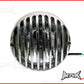 6.5" Polished Prison Bar Headlight - Cast Aluminum 55W Halogen, Universal Bottom Mount