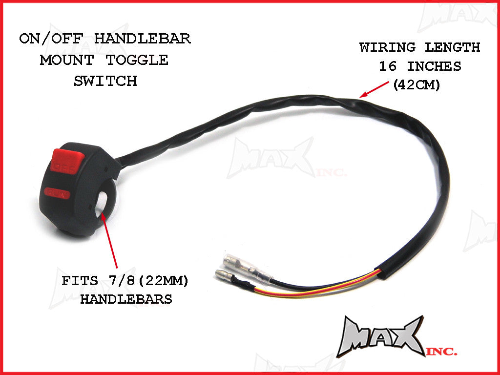 Motorcycle Universal Handlebar Mount On/Off Light Switch - Fits 7/8(22mm)