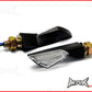Black Tiny LED Turn Signals / Indicators - Universal Fitment