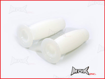 White Barrel Cafe Racer Style Hand Grips - 7/8" (22mm)
