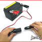 Portable 12v Cigarette Lighter Power Socket with Battery Terminal Clips