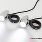 Chrome Aluminum Bullet Spot / Fog Lights + Complete Wiring Kit + Fork Clamps - 48/49mm
