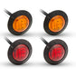2" Flush Mount LED Running / Turn / Tail / Stop Lights - Set Of 4