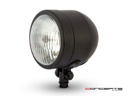 4.5" Matte Black Metal Custom Headlight - 12v / 55w