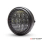 7.7" Matte Black Universal Classic Metal Multi Projector LED Headlight + Mesh Grill - 12v / 75w
