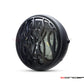 7.7" Matte Black Multi Projector LED Headlight +Flame Grill Cover