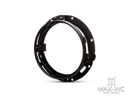 Black 7-Inch LED DayMaker Headlight Mounting Ring & Bracket for Harley Davidsons