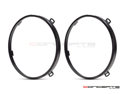 JK Jeep CNC Machined Billet Alum Headlight Retaining Rings - Years 2007 - 2018