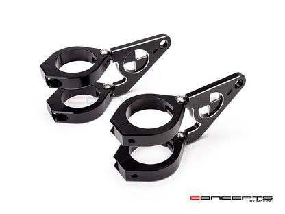 MAX Beemer Shorty High Quality CNC Machined Headlight Brackets  - Fits Fork Sizes 32 - 59mm