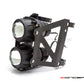 Max Dual Stacked Streetfighter Motorcycle Headlight – DOT-Compliant, Adjustable Fork Clamps (32-59mm), High/Low Beam & Side Light