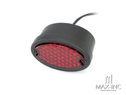 Classic Matte Black Metal Oval LED Stop / Tail Light
