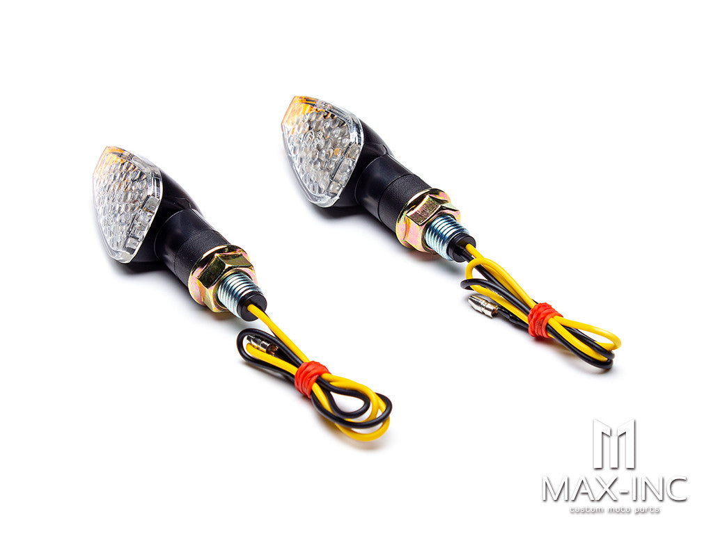 Black Micro LED Turn Signals / Indicators - Small & Bright