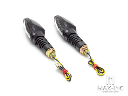 Black Mini Tri Projector LED Turn Signals / Indicators - Emarked