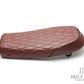 Brown Diamond Stitch Universal Scrambler Motorcycle Seat
