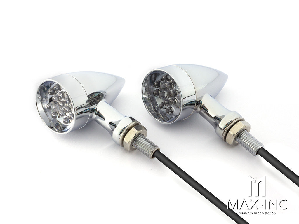 Chrome Alloy Classic LED Turn Signals / Indicators