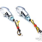 Chrome Mini Cat Eye LED Turn Signals / Indicators - Emarked
