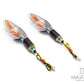 Chrome Amber Inner Lens LED Turn Signals / Indicators - Emarked
