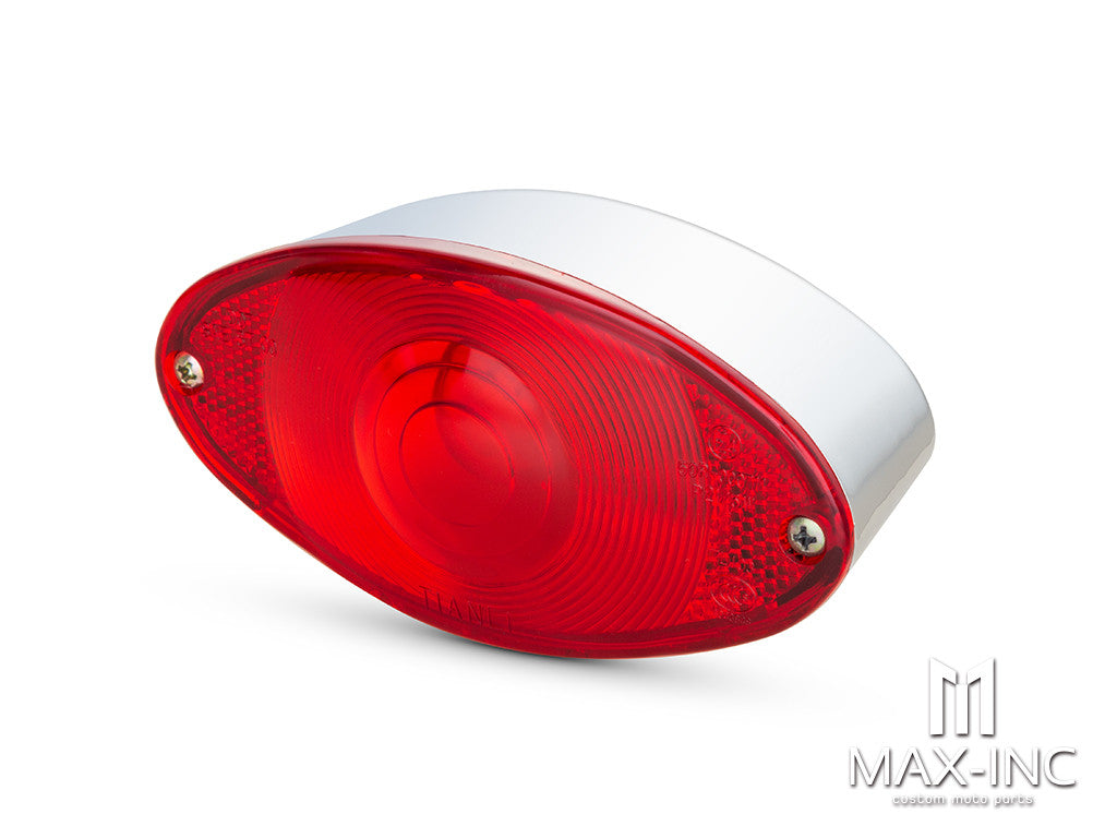 Universal Custom Chrome Oval Stop / Tail Light - Bulb Type