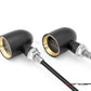 MAX "DERBY" Black + Brass CNC Machined Alum Classic Mini LED Indicators / Turn Signals