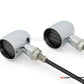 MAX "DERBY" Chrome + Black CNC Machined Alum Classic Mini LED Indicators / Turn Signals
