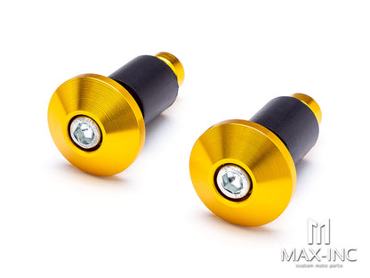 Gold Anodized CNC Machined Aluminum Bar Ends - 7/8"(22mm)