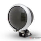 Matte Black + Chrome Mini Bates LED Stop / Tail Light - Smoked Lens