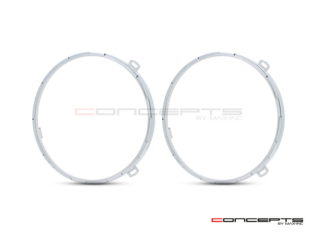 JK Jeep CNC Machined Billet Alum Headlight Retaining Rings - Years 2007 - 2018