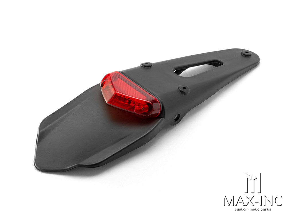 Universal Supermoto Rear Fender LED Stop / Tail Light - Red Lens
