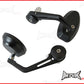 Pair Of Black CNC Machined Bar End Mirrors - High Quality