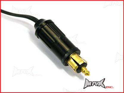 Hella Style DIN Male Plug / 12v Power Adapter Cable - For BMW, Triumph etc