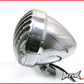 6.5" Polished Prison Bar Headlight - Cast Aluminum 55W Halogen, Universal Bottom Mount