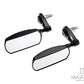 Black Alloy Universal F1 Adjustable Bar End Mirrors - Fits 7/8"(22mm) Bars & Renthal Bars