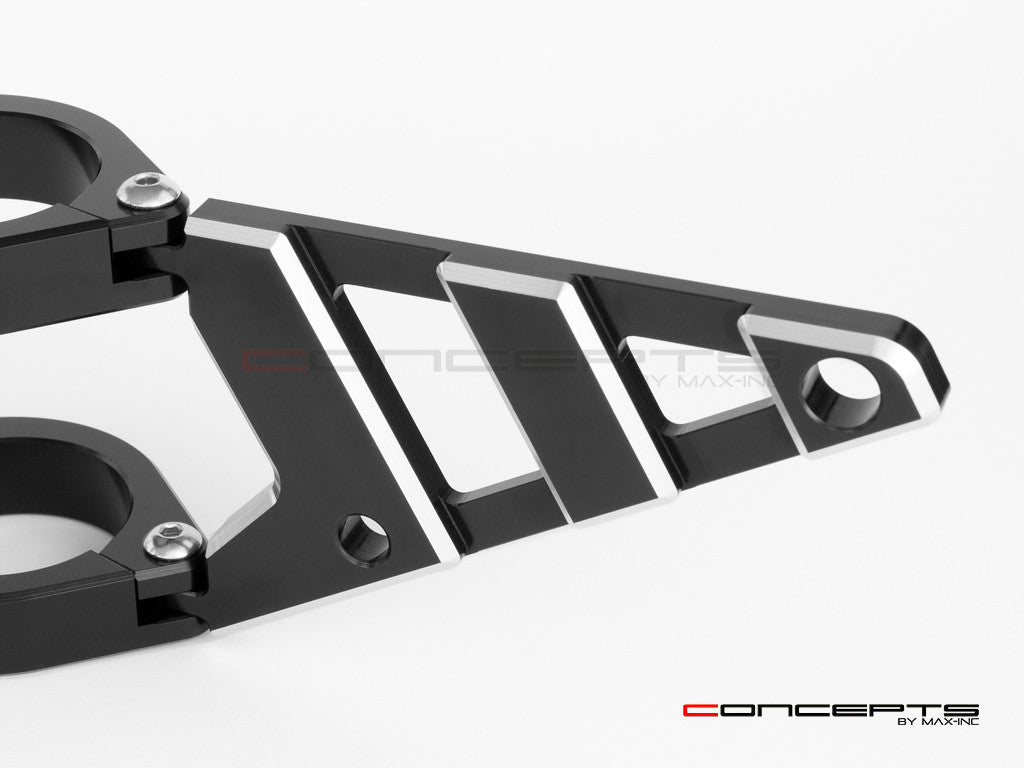 MAX Stomp Black + Contrast CNC Machined Headlight Brackets - Fits Fork Sizes 32 - 59mm