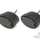 Classic Matte Black Metal Oval Smoked Lens LED Stop / Tail Lights - Pair
