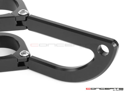 MAX Rogue Black CNC Machined Headlight Brackets - Fits Fork Sizes 32 - 59mm