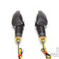 Black Mini Tri Projector LED Turn Signals / Indicators - Emarked